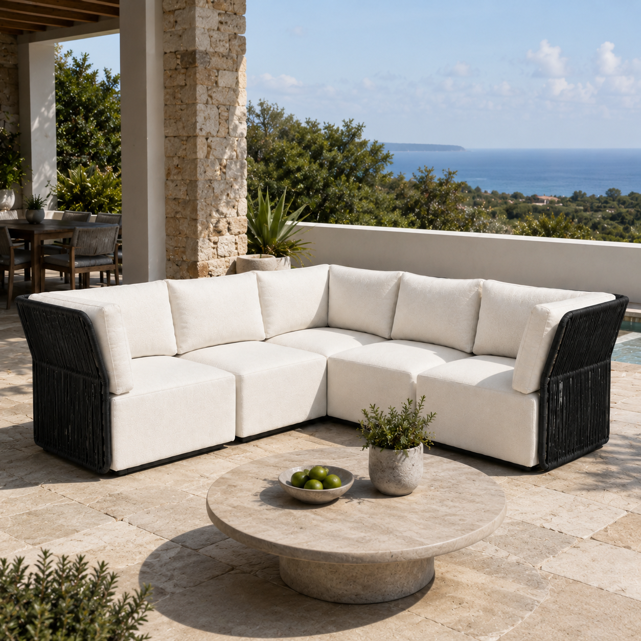 Naples Outdoor L-Shaped Sectional