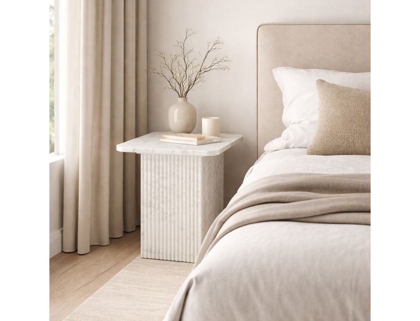 Roland Square Accent Table in White