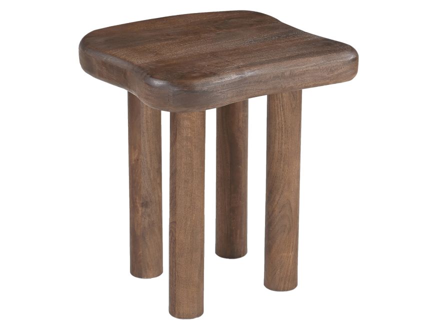Zaloa Organic Accent Table in Dark Walnut