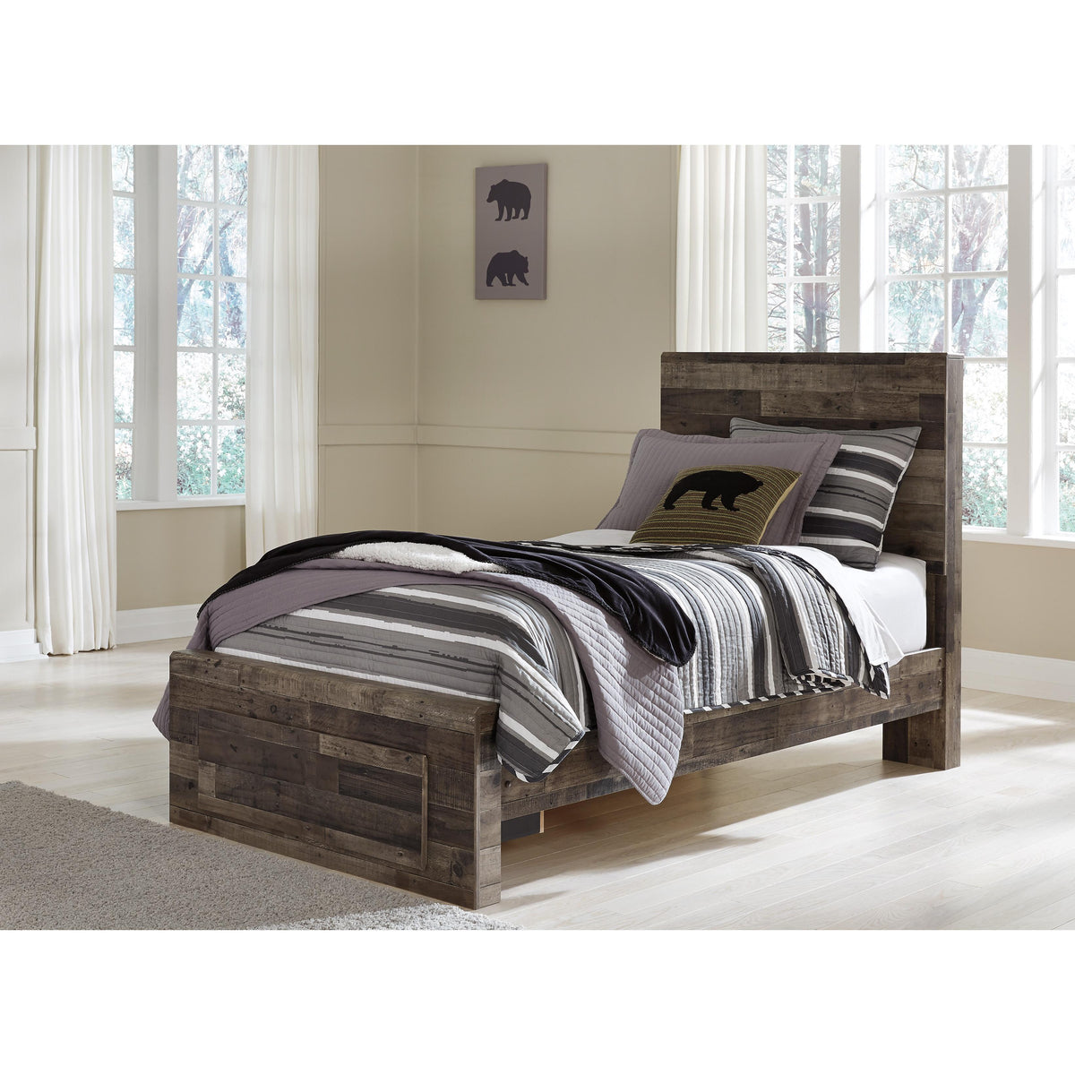 Benchcraft Derekson B200-89 Twin/Full Platform Rails IMAGE 2