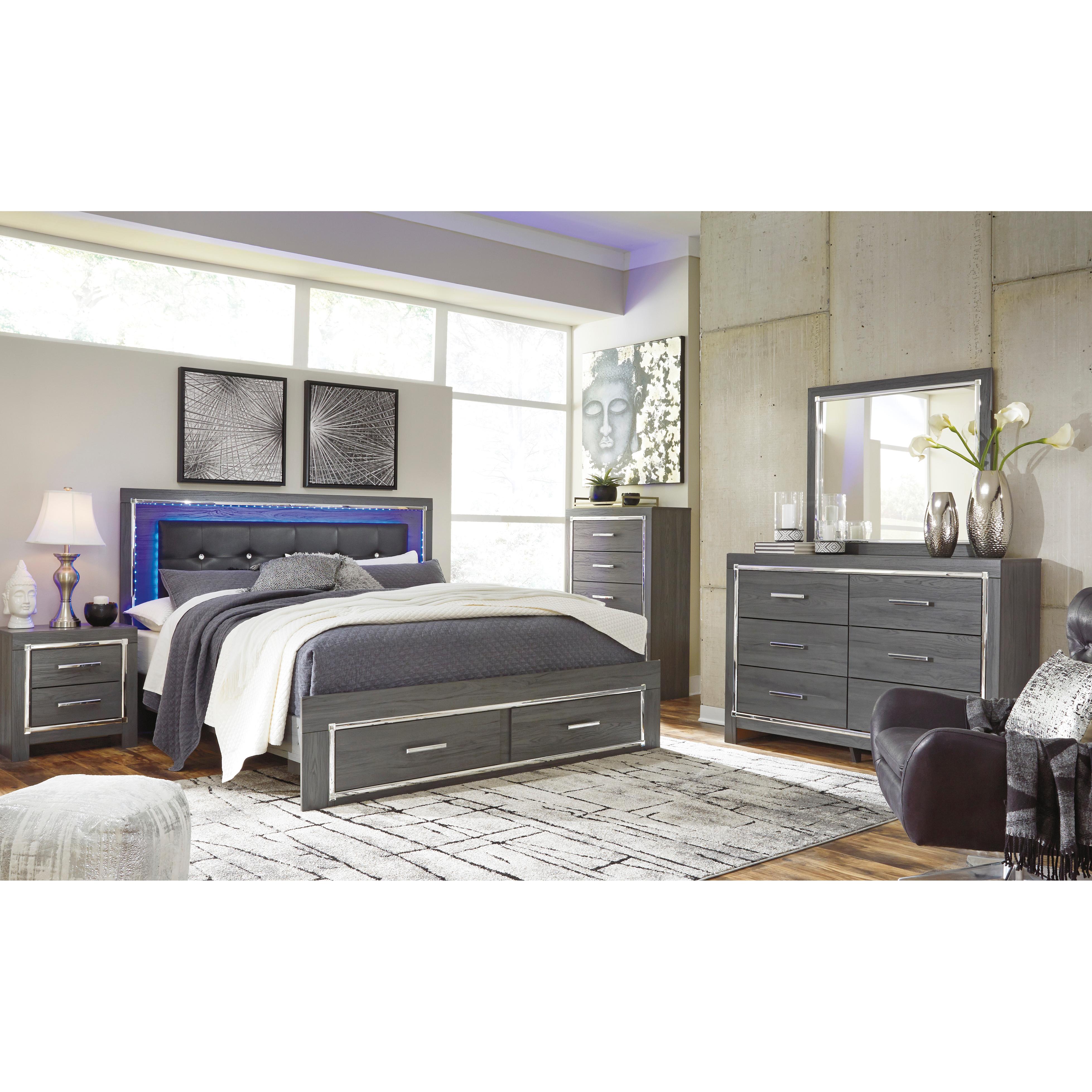 Signature Design by Ashley Lodanna King Panel Bed with Storage B214-58/B214-56S/B214-97 IMAGE 13