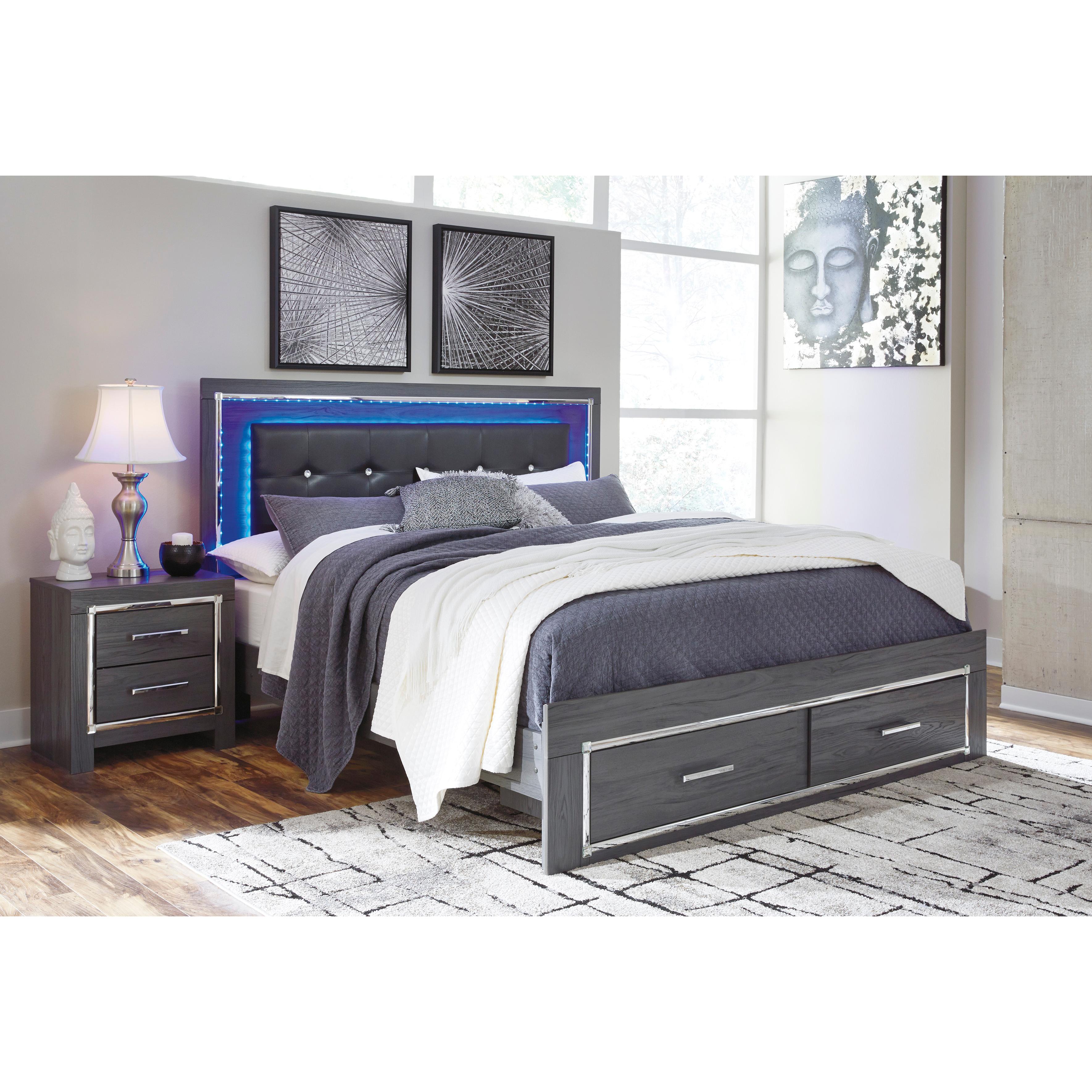 Signature Design by Ashley Lodanna King Panel Bed with Storage B214-58/B214-56S/B214-97 IMAGE 2