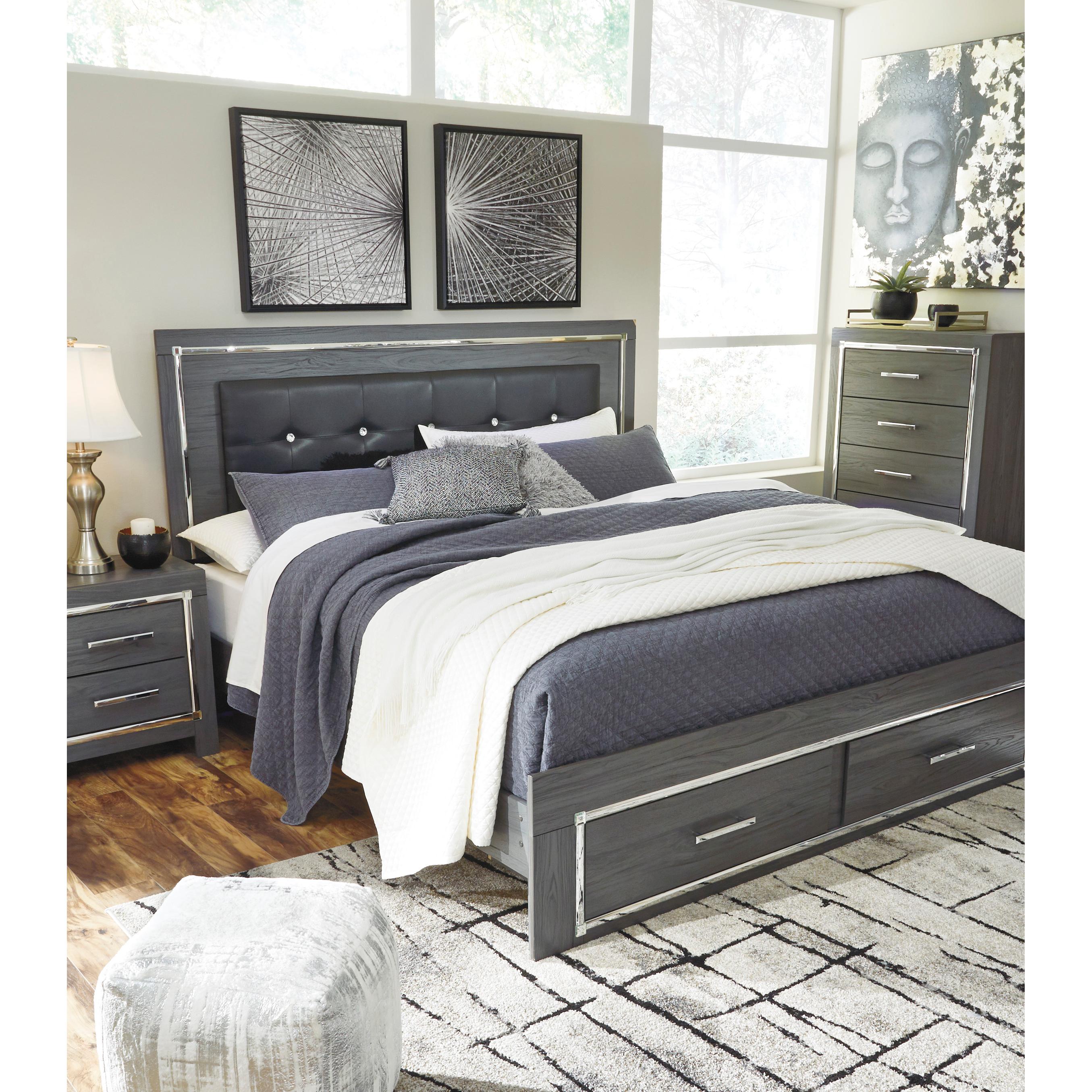 Signature Design by Ashley Lodanna King Panel Bed with Storage B214-58/B214-56S/B214-97 IMAGE 9