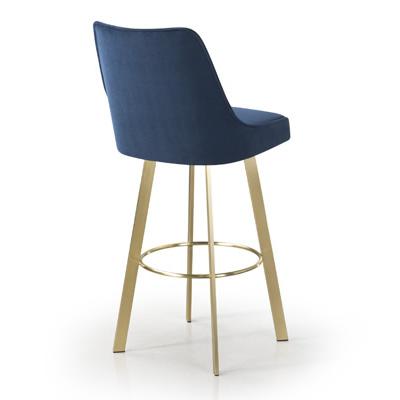 Trica Furniture Olivia Counter Height Stool Olivia Counter Height Swivel Stool- Brass/Cube 603 IMAGE 2