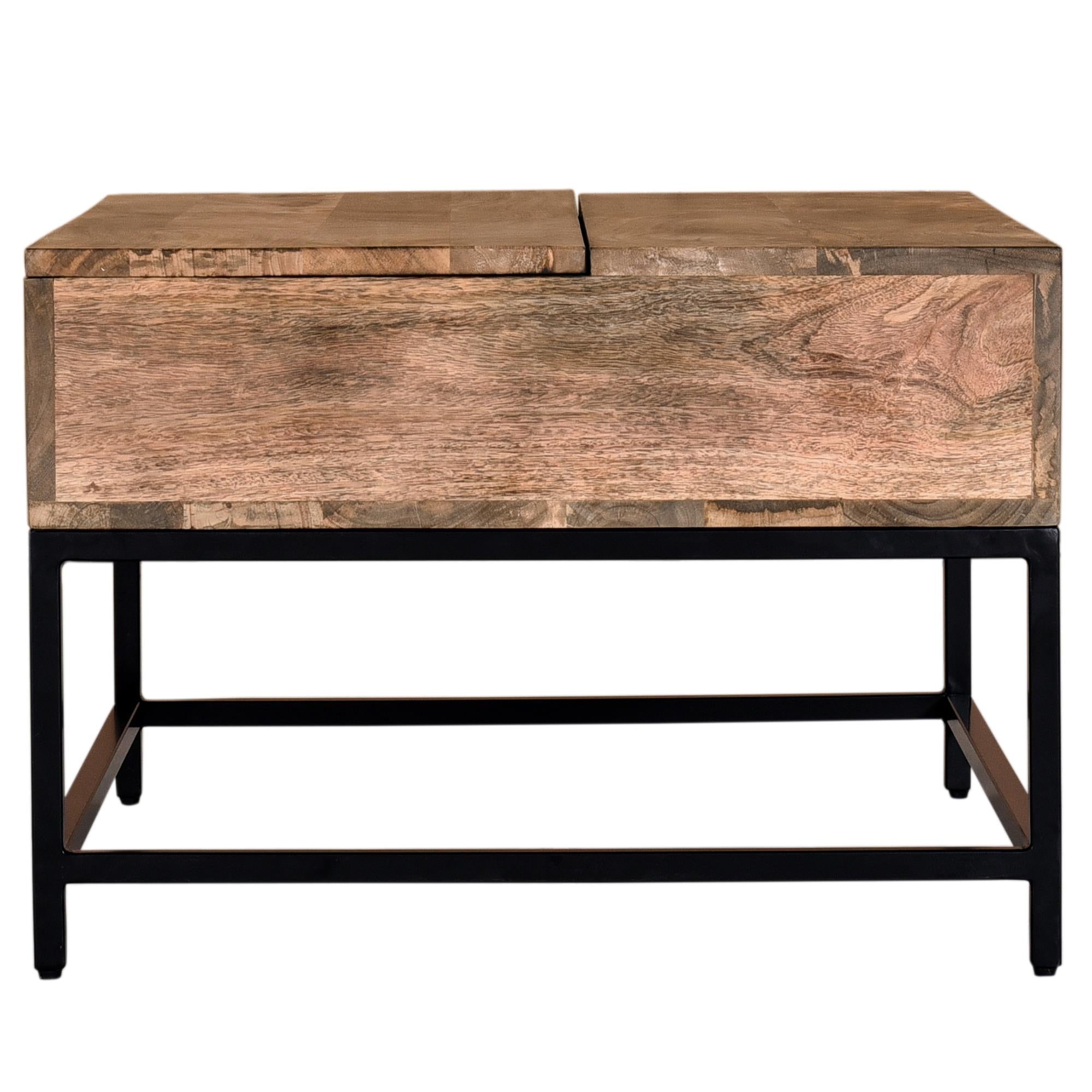 !nspire Ojas 301-513NT Lift-Top Coffee Table - Natural Burnt and Black IMAGE 4