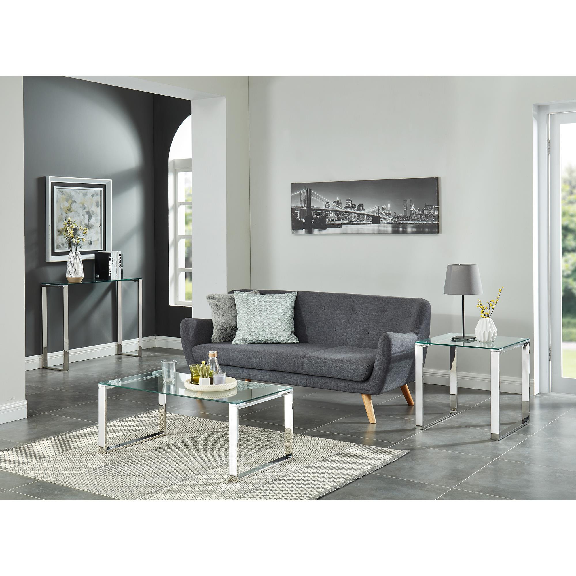 !nspire Zevon 502-408CH Console/Desk - Silver IMAGE 5