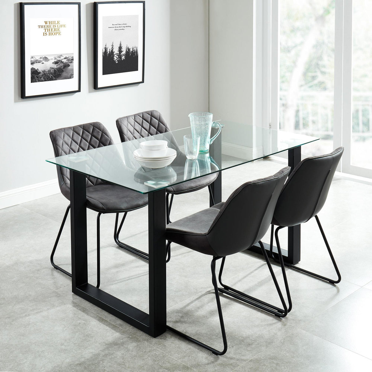 Worldwide Home Furnishings Franco 201-454BK Rectangular Dining Table - Black IMAGE 5