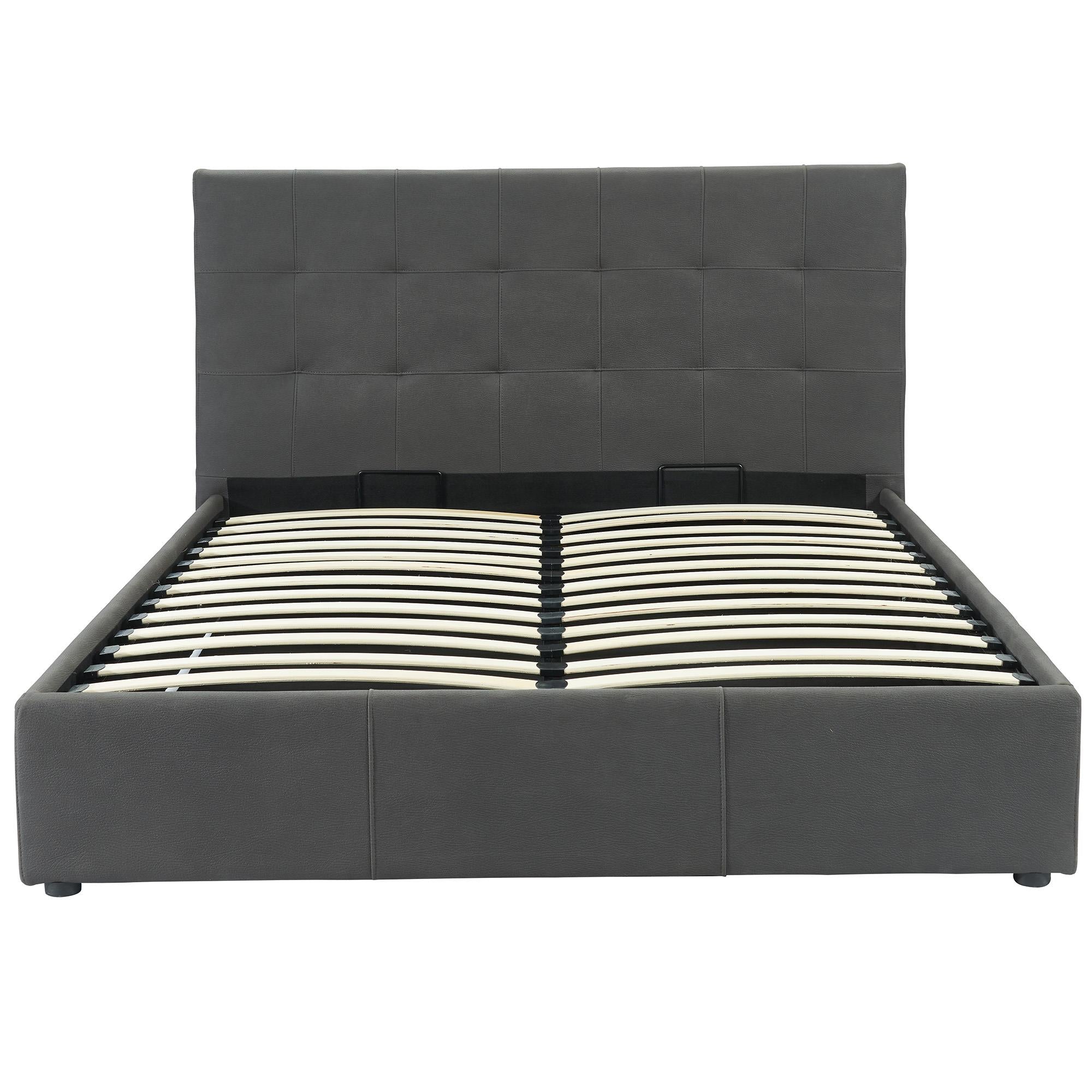 !nspire Extara 101-277Q-GY 60" Queen Platform Bed w/Storage - Grey IMAGE 3