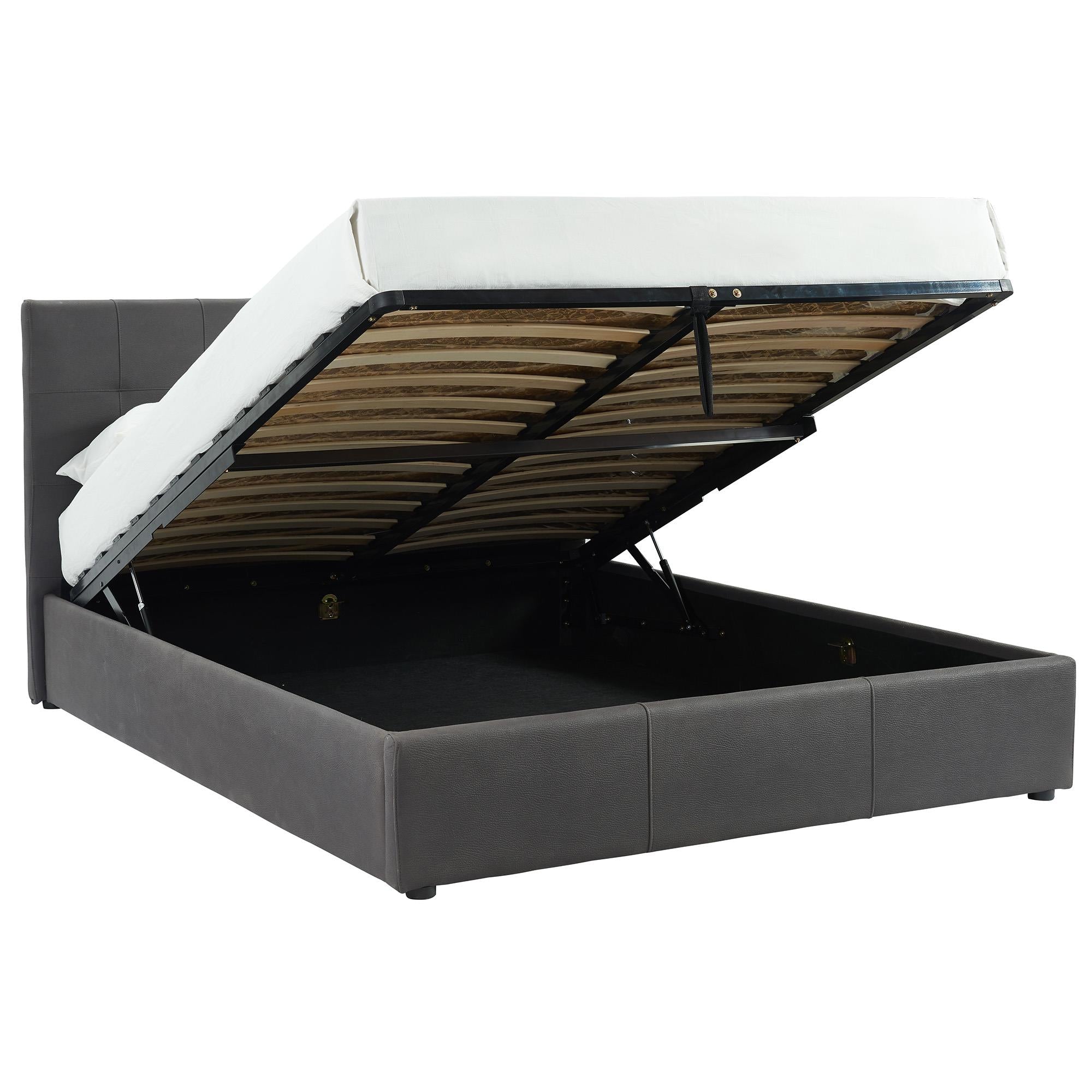 !nspire Extara 101-277Q-GY 60" Queen Platform Bed w/Storage - Grey IMAGE 4