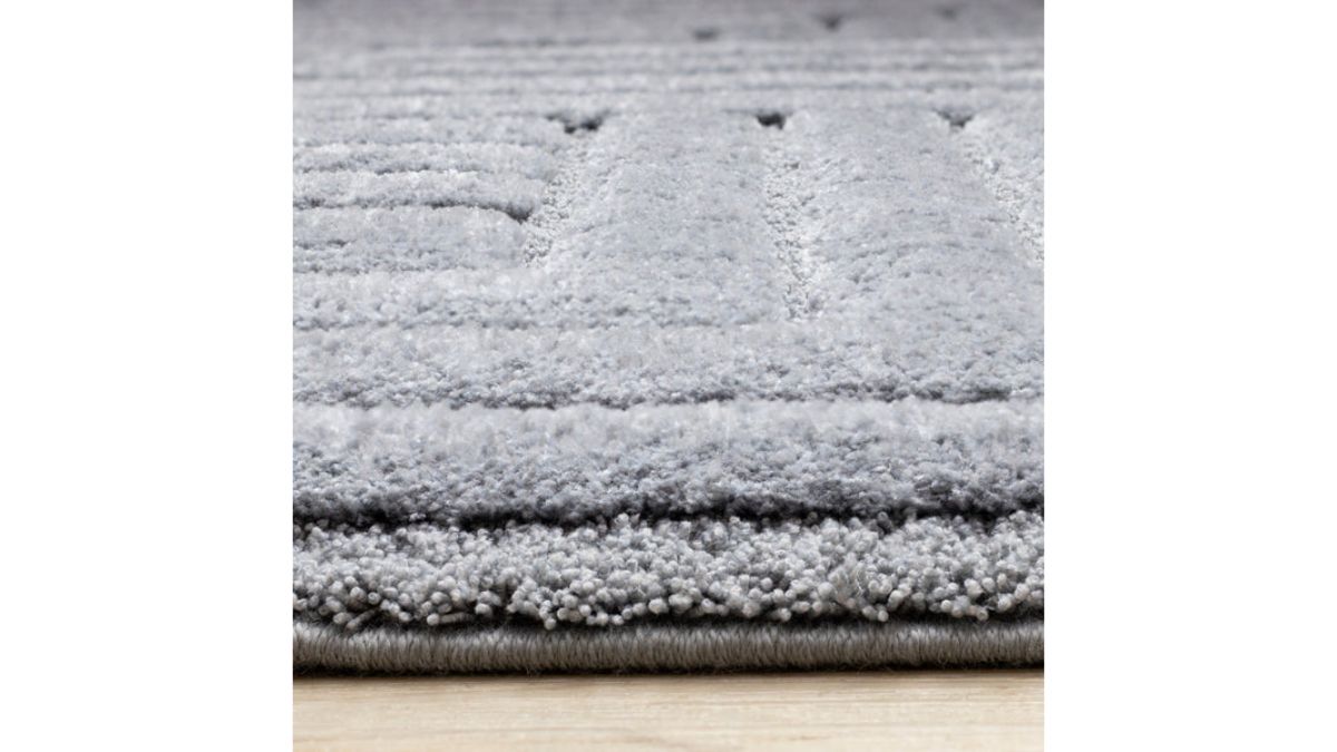 Luxe Blue Maze Design Rug