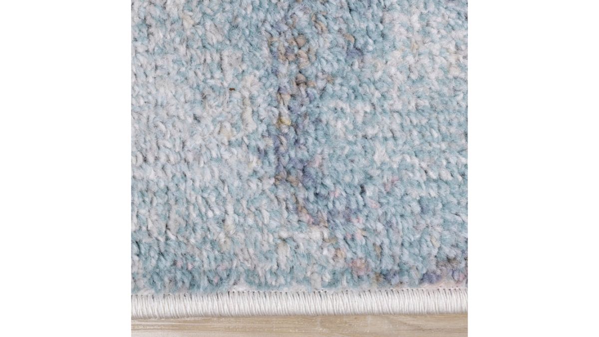 Fresco Blue Pink Yellow Cherry Blossom Rug