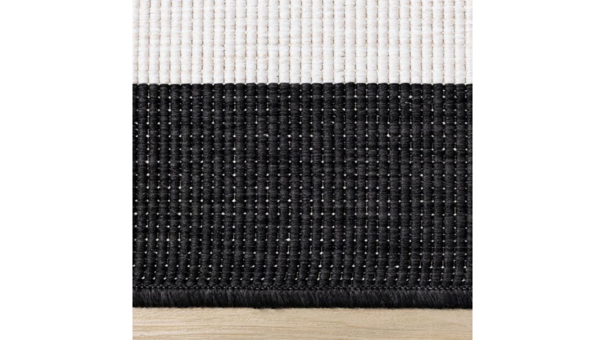 Bristol Reversible Cream Black Border Rug