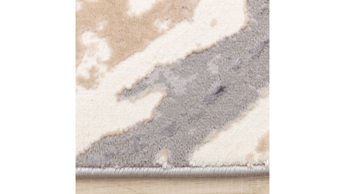 Emory Taupe Grey Beige White Mineral Layered Rug