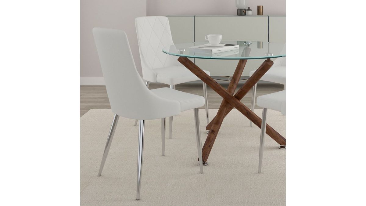 WORLDWIDE HOME FURNISHINGS DEVO DINING CHAIR (SET OF 2)