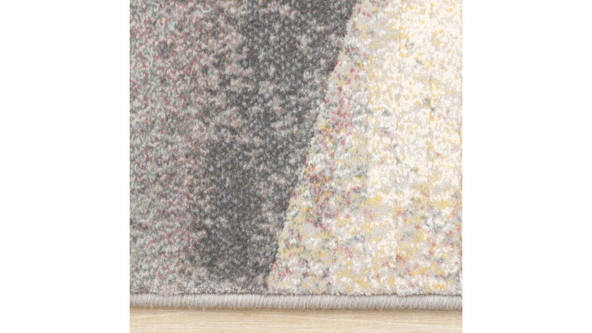 Aurora Multi Distressed Geometric Design Rug