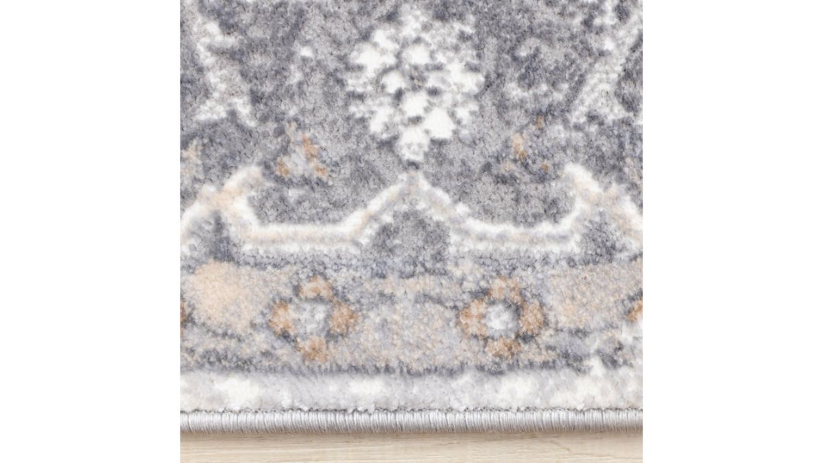 Emory Taupe White Brown Elegant Medallion Rug