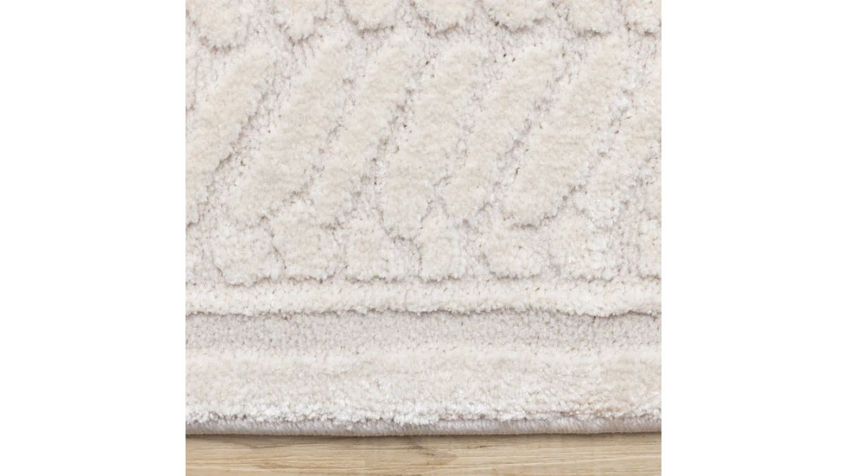 Ellington Cream Herringbone Columns Rug
