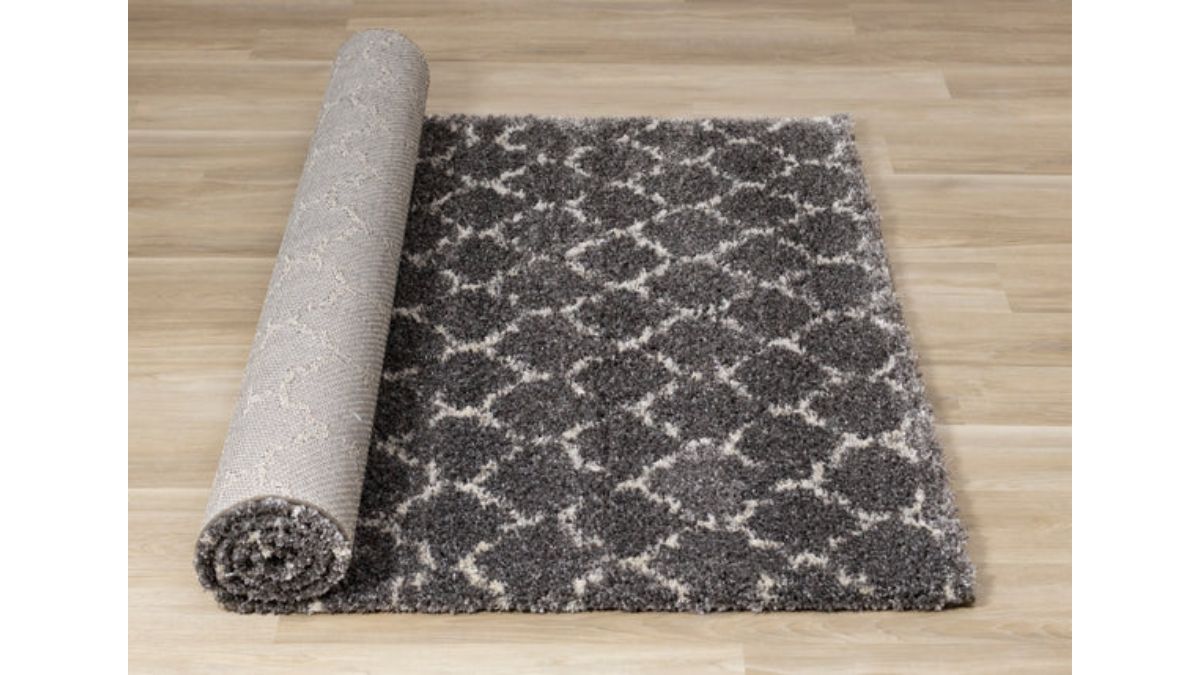 Lane Grey Cream Lattice Luxury Rug