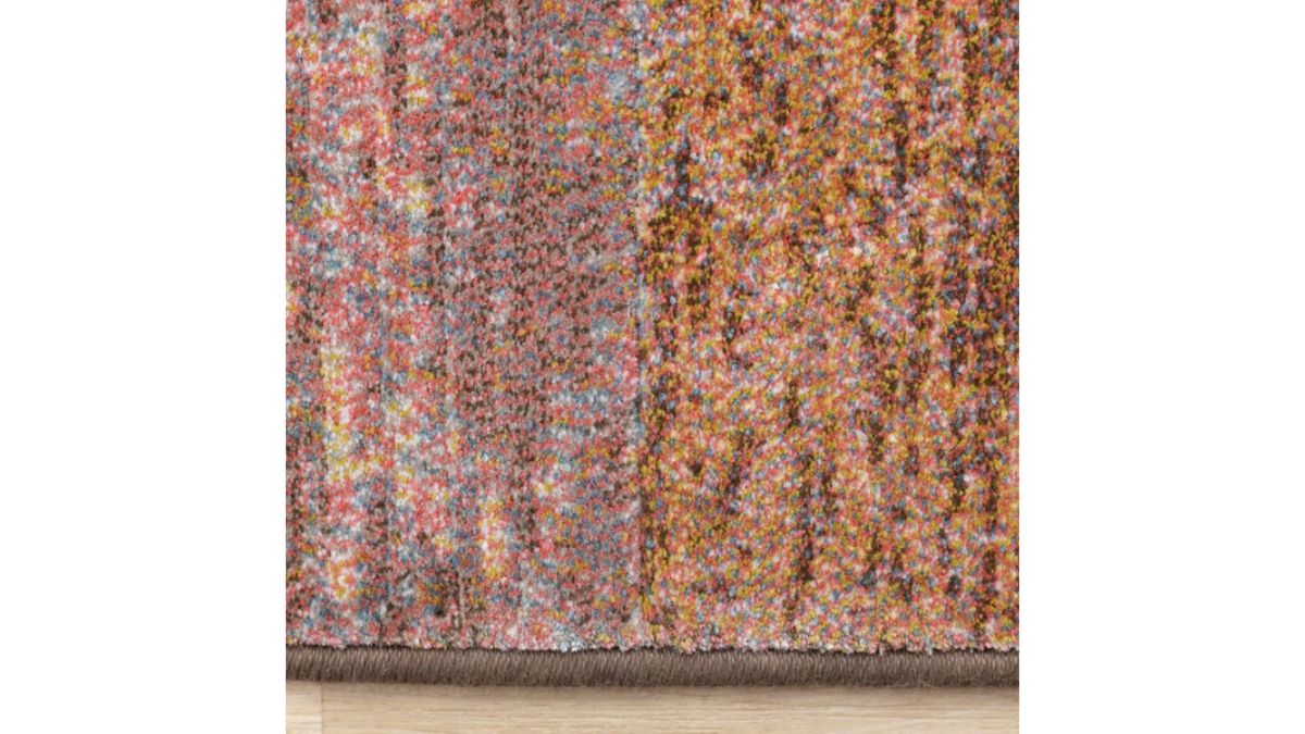 Aurora Multi Distressed Layered Rectangles Rug