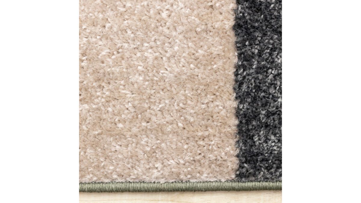Malibu Green Grey White Modern Geometric Design Rug