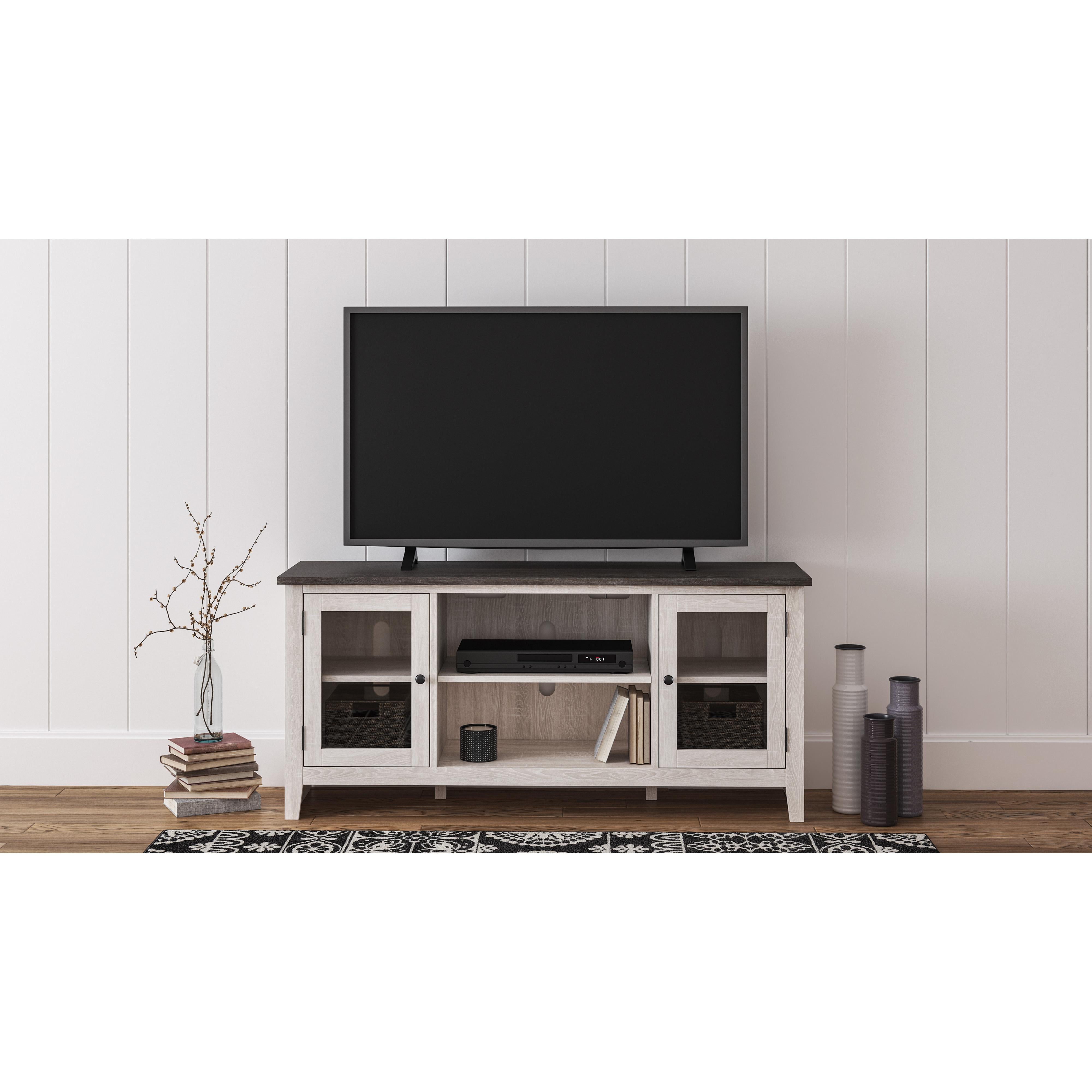Signature Design by Ashley Dorrinson W287-68 Large TV Stand with Fireplace Option IMAGE 5