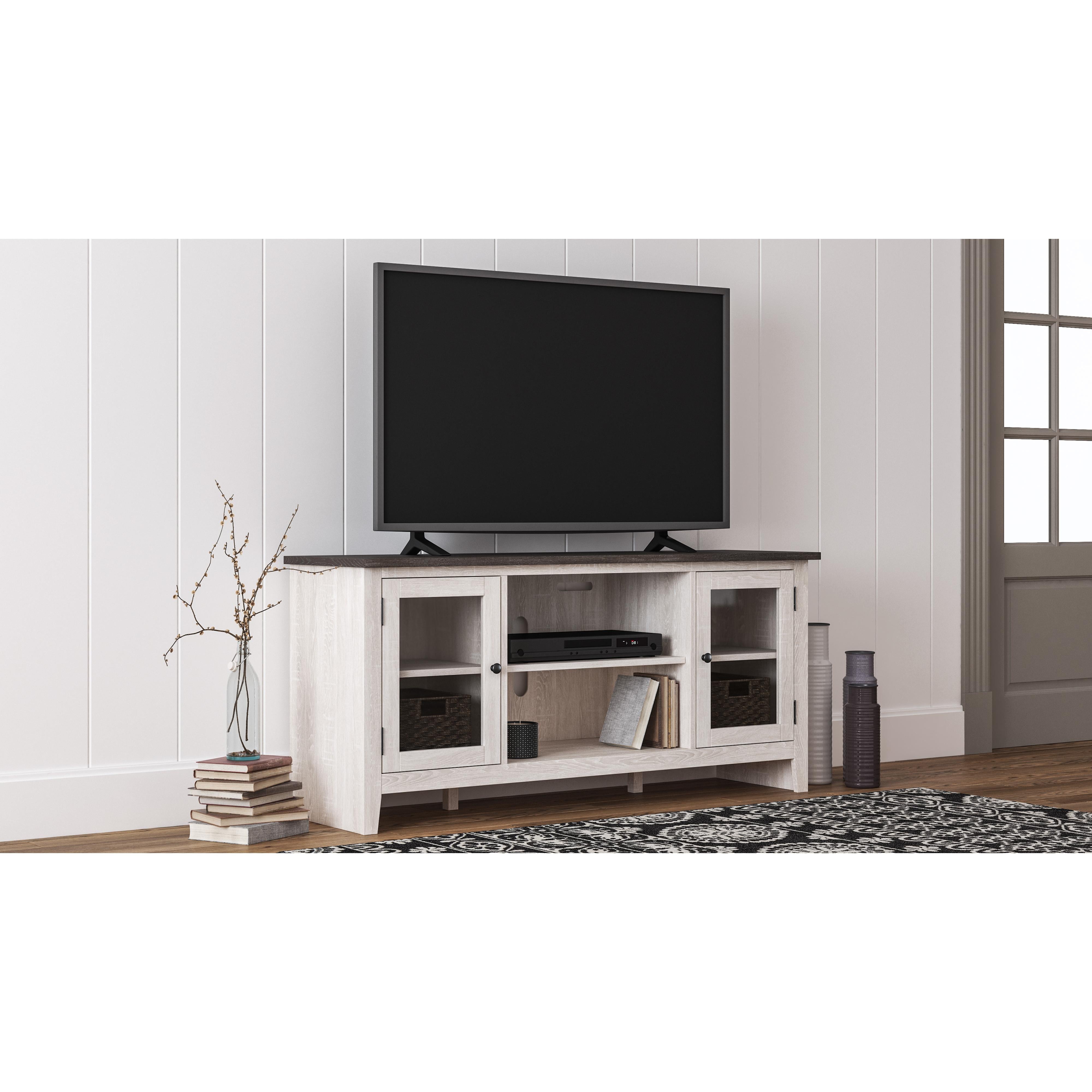 Signature Design by Ashley Dorrinson W287-68 Large TV Stand with Fireplace Option IMAGE 6