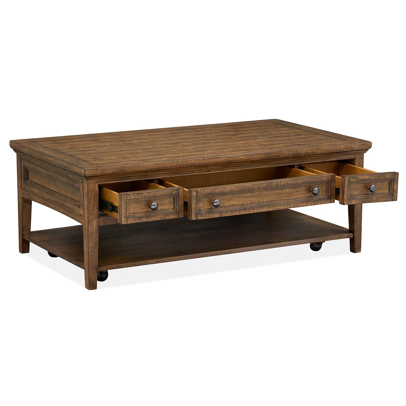 Magnussen Bay Creek T4398-43 Rectangular Cocktail Table with Casters IMAGE 3