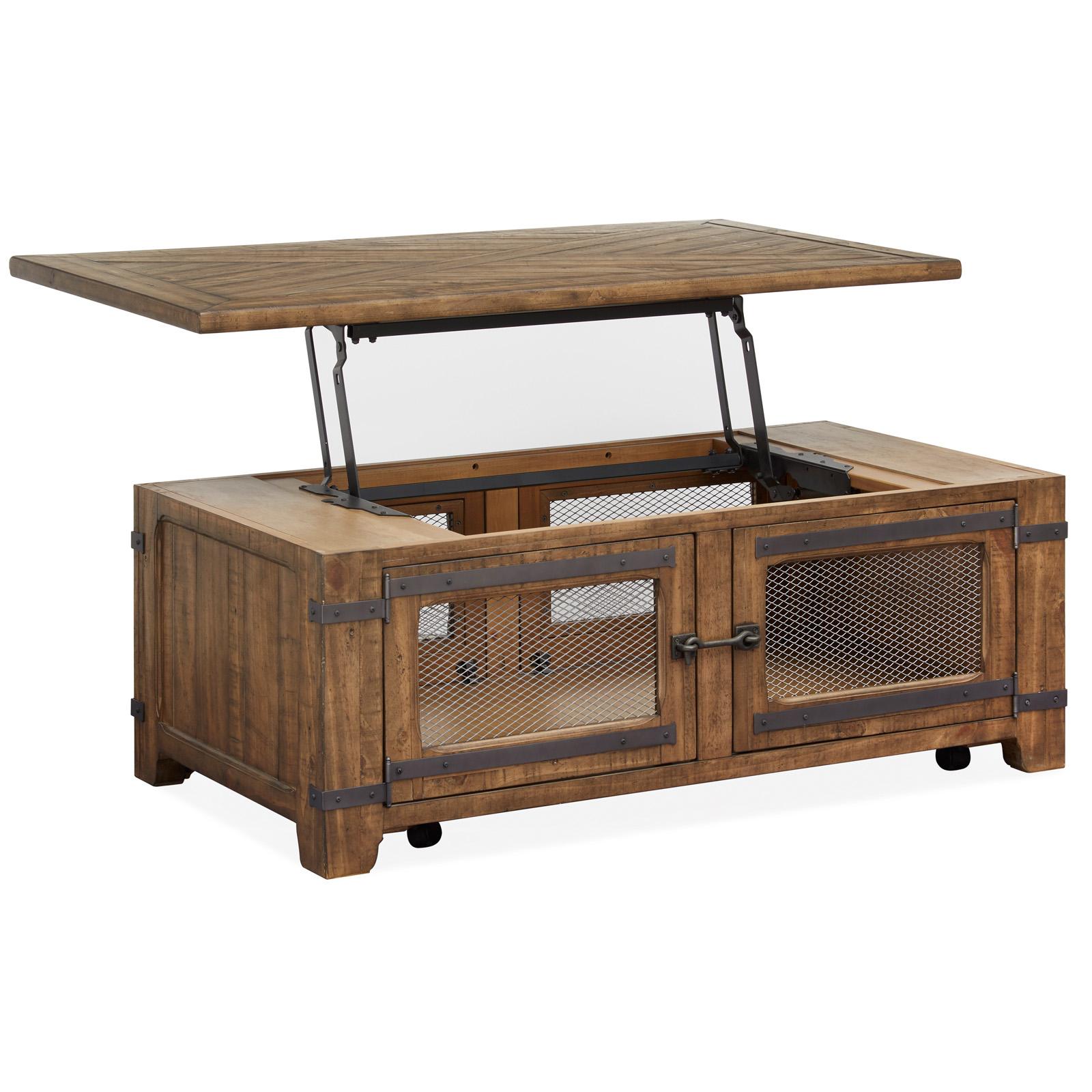 Magnussen Chesterfield T4717-50 Lift Top Storage Cocktail Table with Casters IMAGE 3