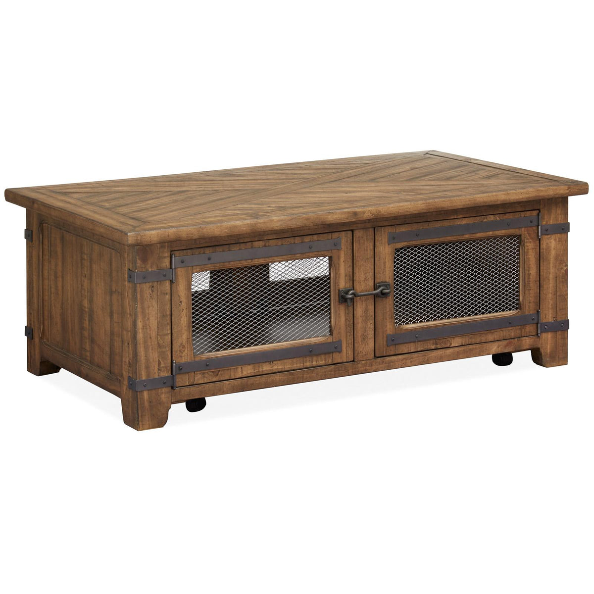Magnussen Chesterfield T4717-50 Lift Top Storage Cocktail Table with Casters IMAGE 4