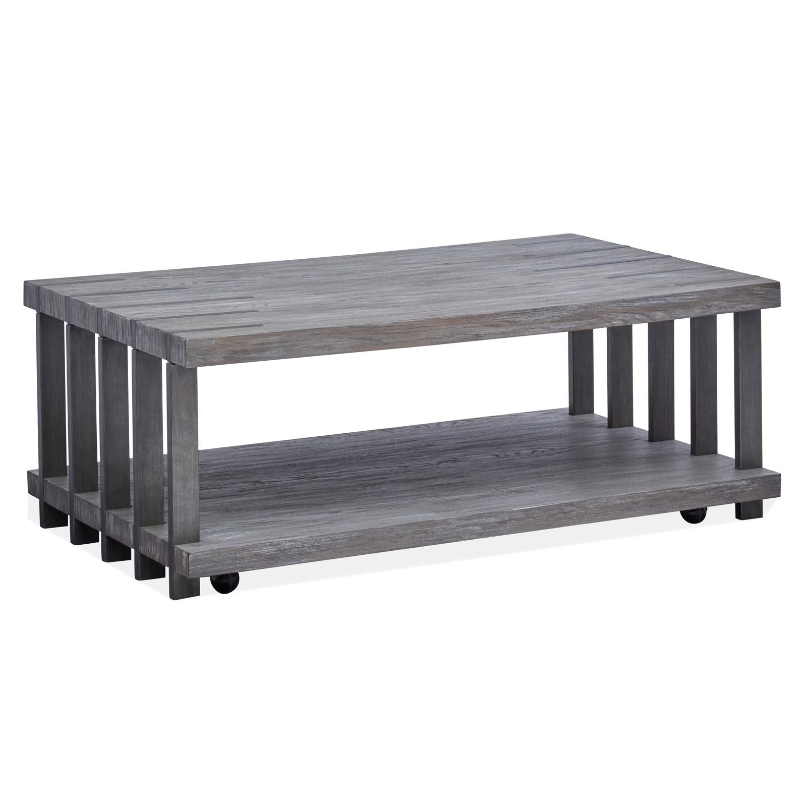 Magnussen Eldridge T4917-43 Rectangular Cocktail Table with Casters IMAGE 1