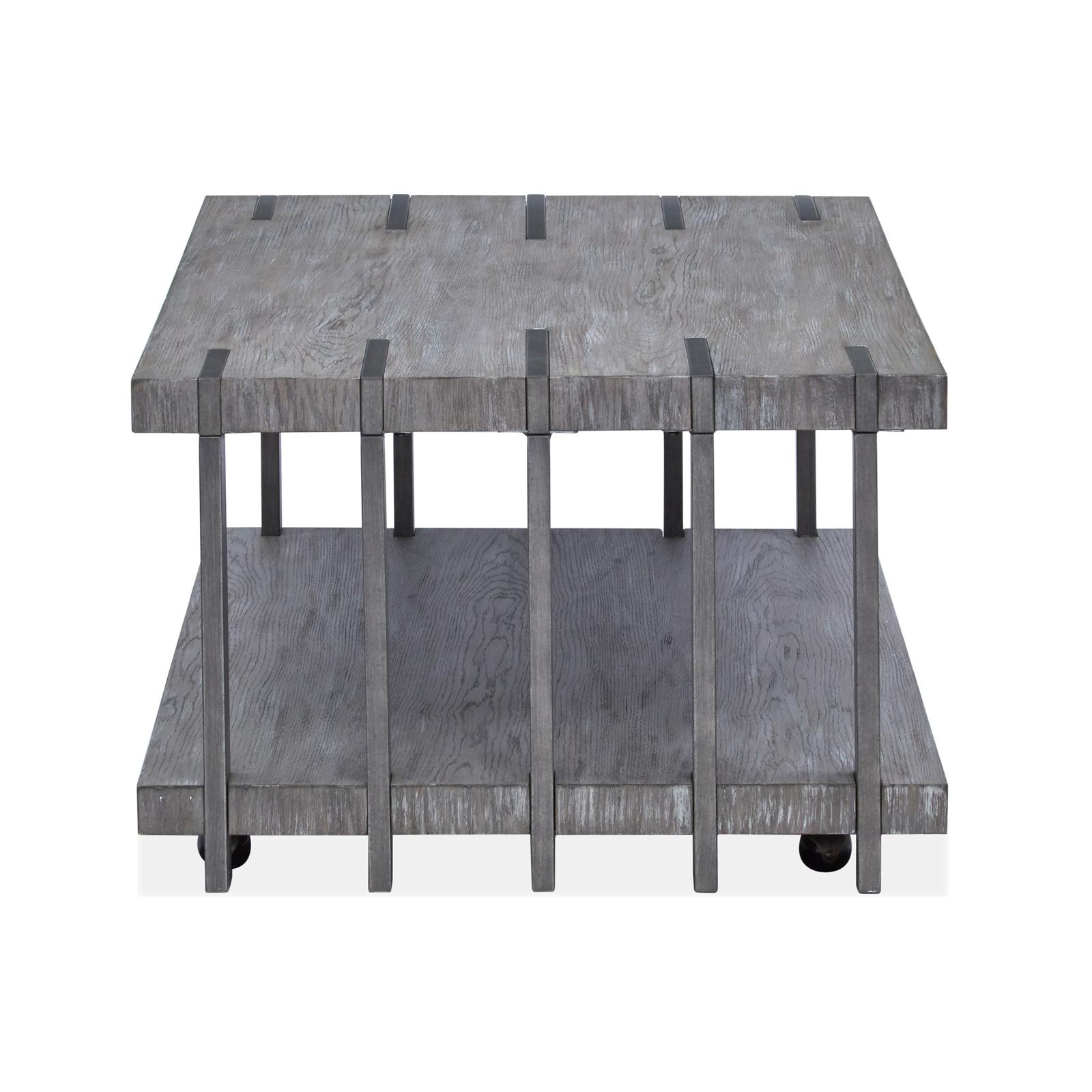 Magnussen Eldridge T4917-43 Rectangular Cocktail Table with Casters IMAGE 3
