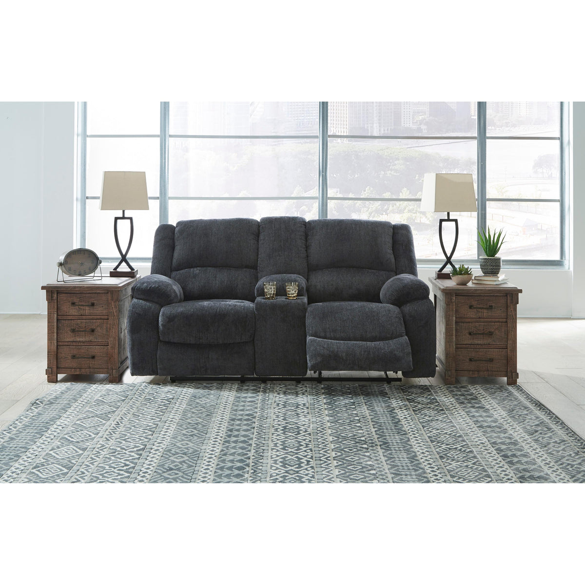 Signature Design by Ashley Draycoll 7650494 Double Reclining Loveseat with Console IMAGE 6
