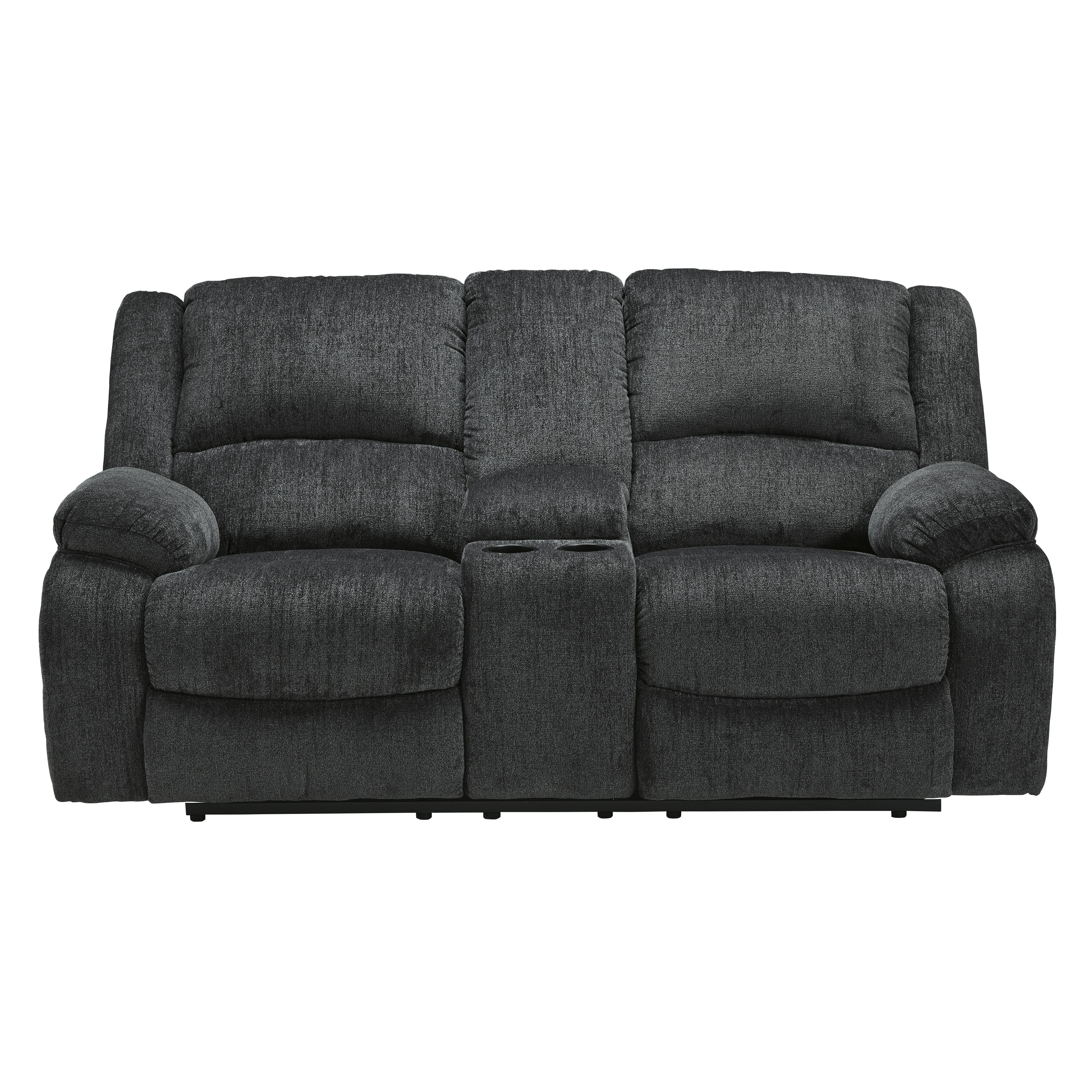 Signature Design by Ashley Draycoll 7650496 Double Reclining Power Loveseat with Console IMAGE 3