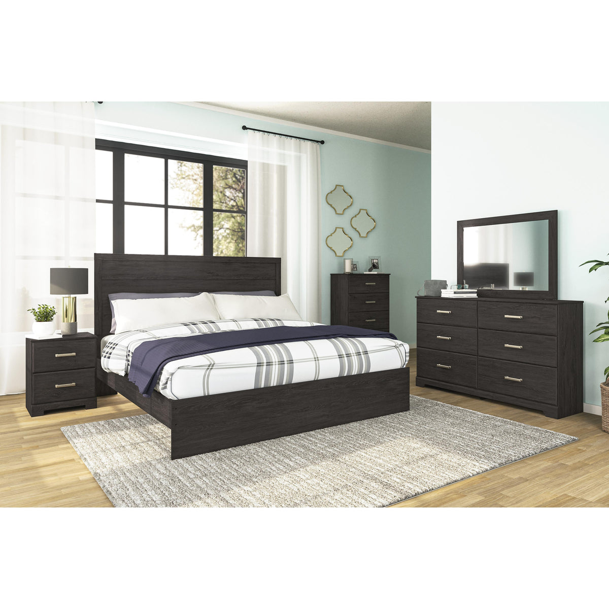 Signature Design by Ashley Belachime B2589B4 King Panel Bed IMAGE 6