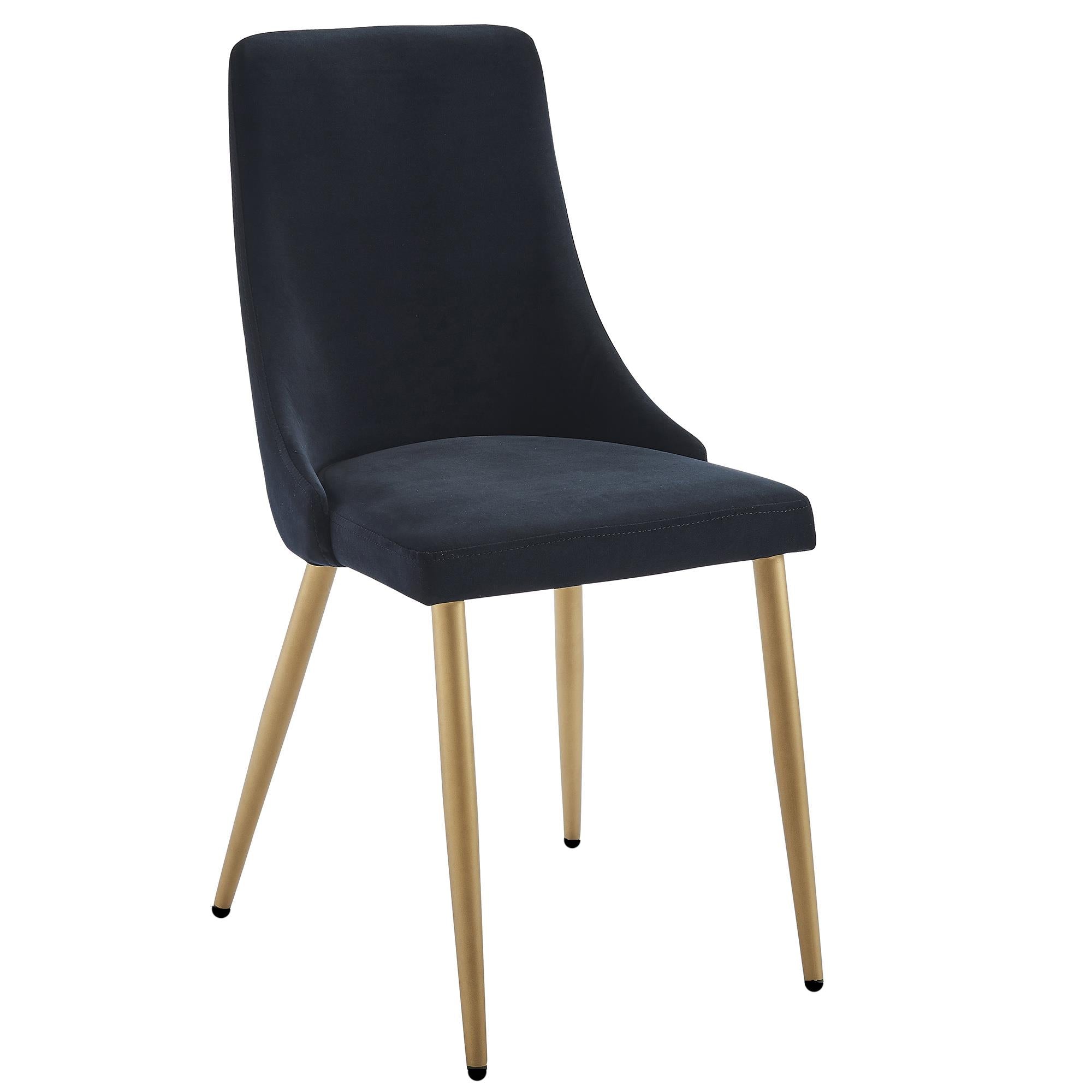 Worldwide Home Furnishings Carmilla 207-353GD_BK 5 pc Dining Set - Aged Gold with Black Chair IMAGE 6