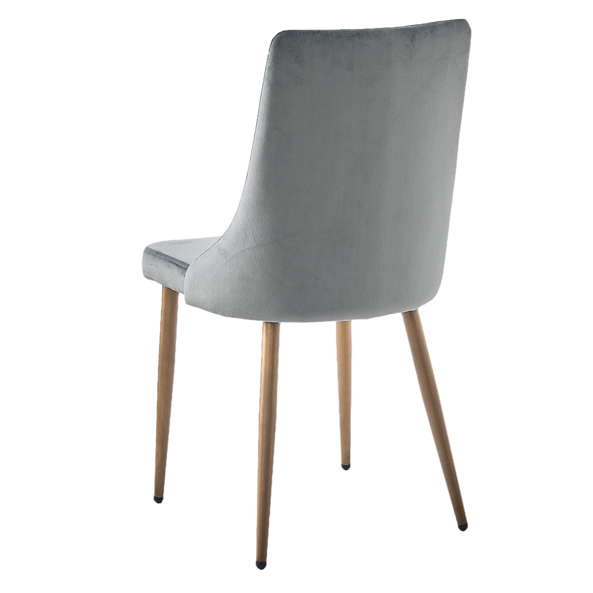 Worldwide Home Furnishings Carmilla 207-353GD_GY 5 pc Dining Set - Aged Gold with Grey Chair IMAGE 7