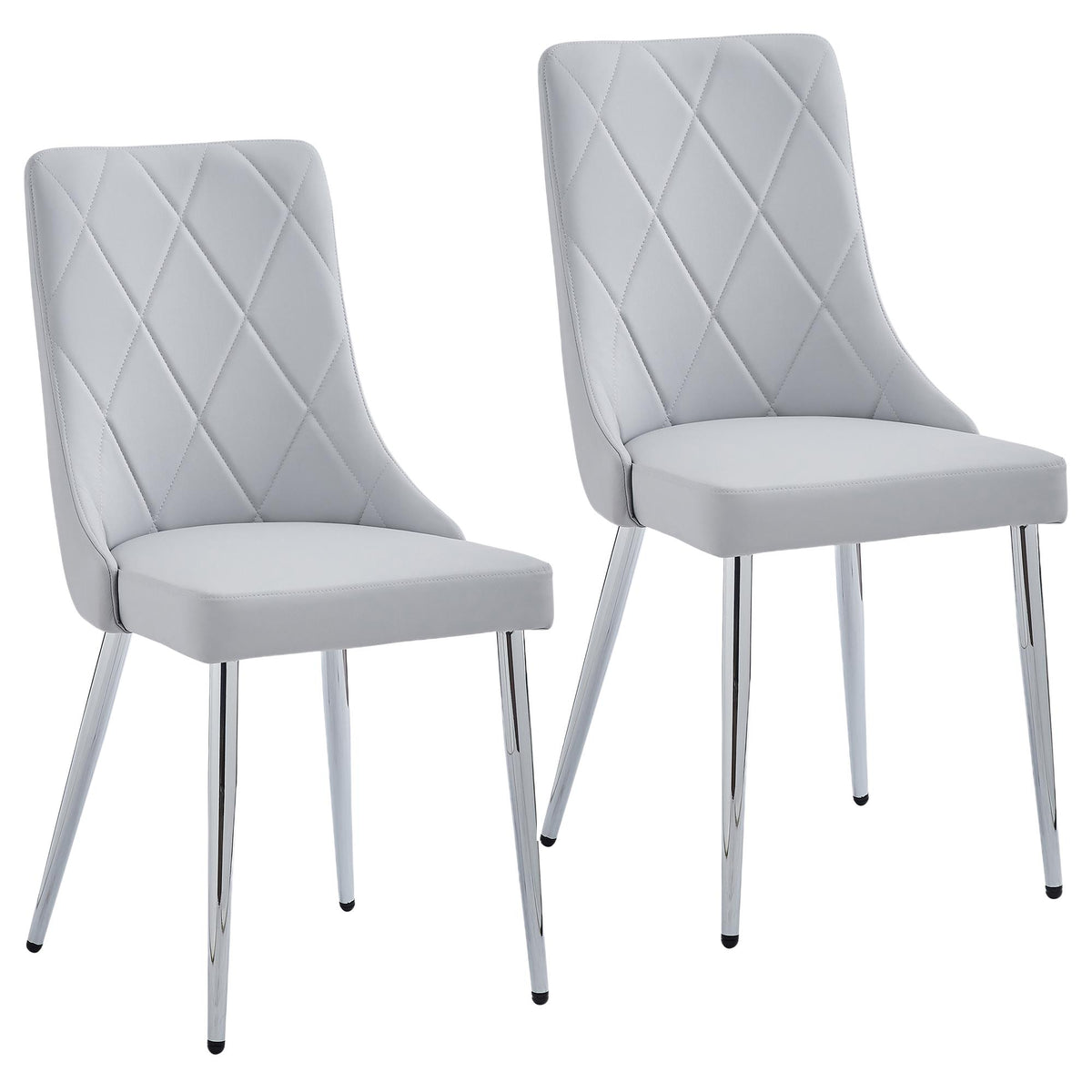 !nspire Devo 202-087LG Dining Chair - Light Grey and Chrome IMAGE 7