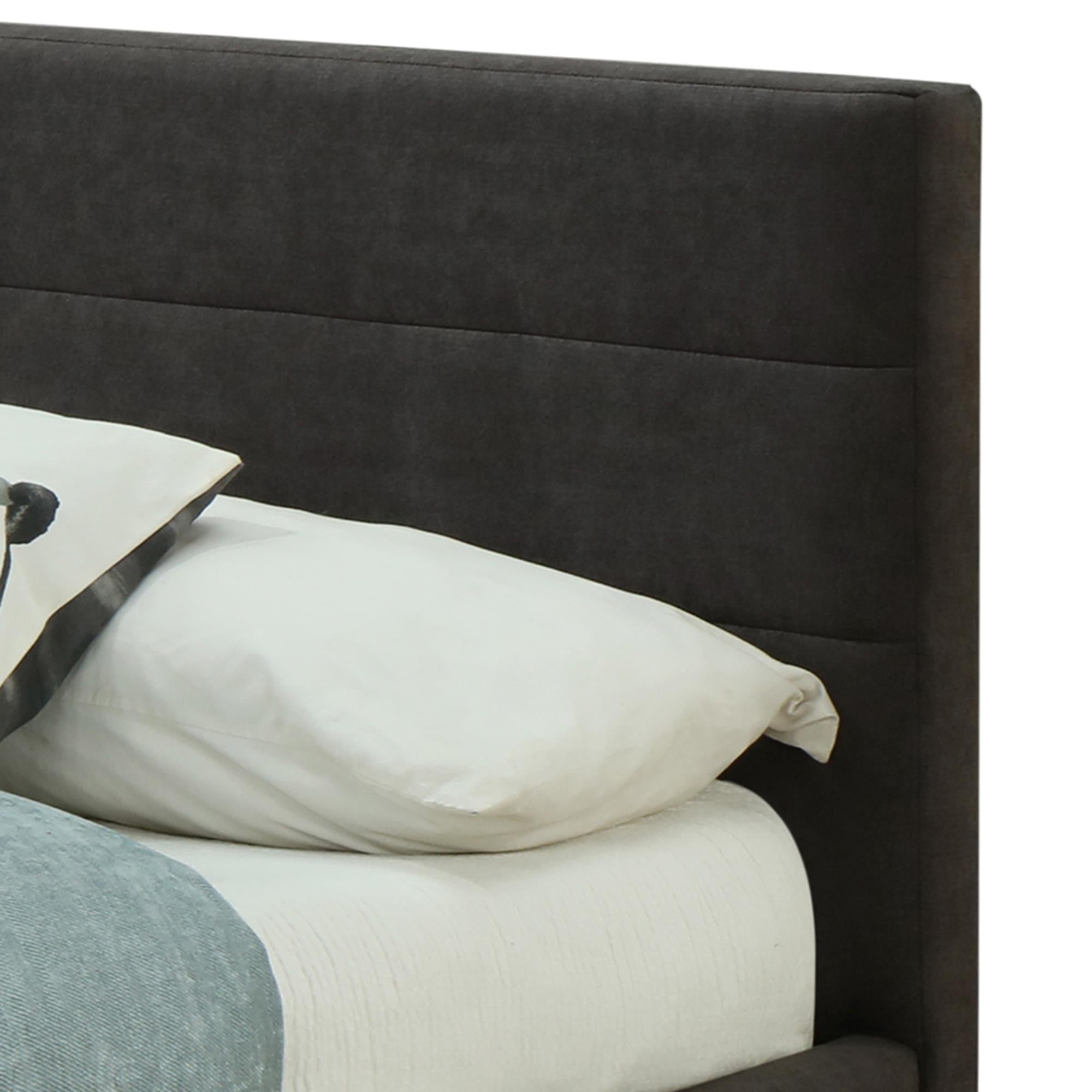 !nspire Emilio 101-633Q-CH 60" Queen Platform Bed w/Drawer - Charcoal IMAGE 6