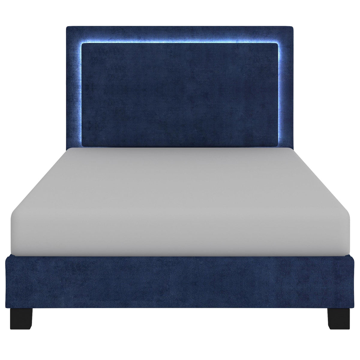 !nspire Lumina 101-088Q-BL 60" Queen Platform Bed w/Light - Blue IMAGE 4