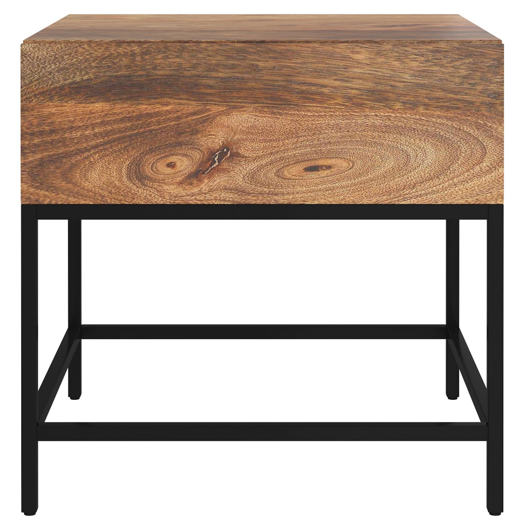 !nspire Ojas 501-513NT Accent Table - Natural Burnt and Black IMAGE 4