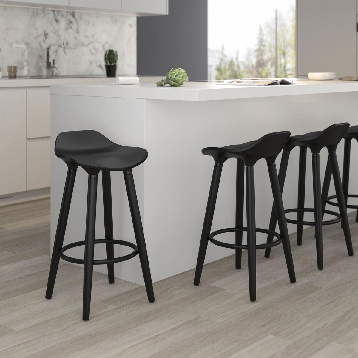 !nspire Trex 203-990BK 26" Counter Stool - Black IMAGE 2