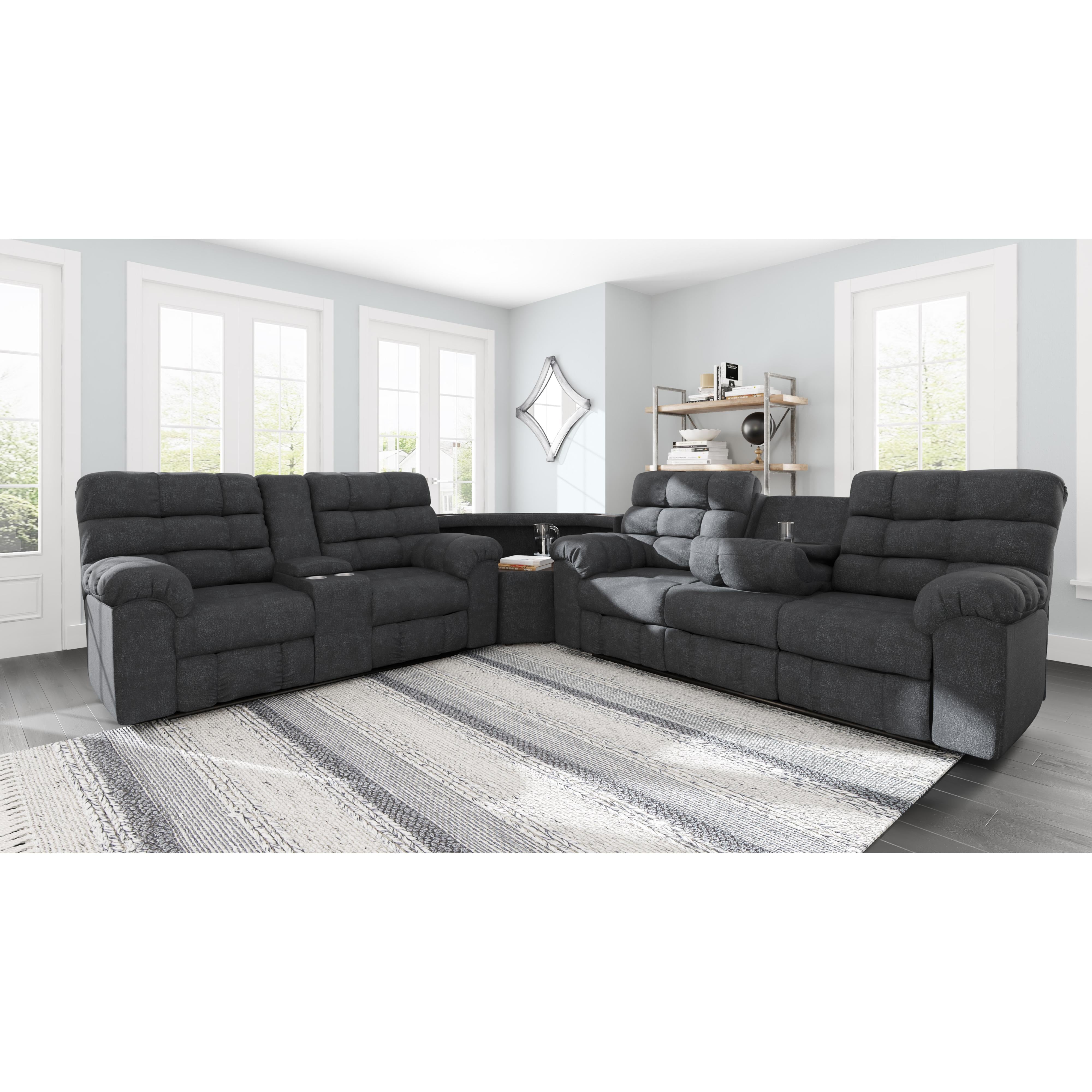 Signature Design by Ashley Wilhurst 5540394 Double Reclining Loveseat with Console IMAGE 10