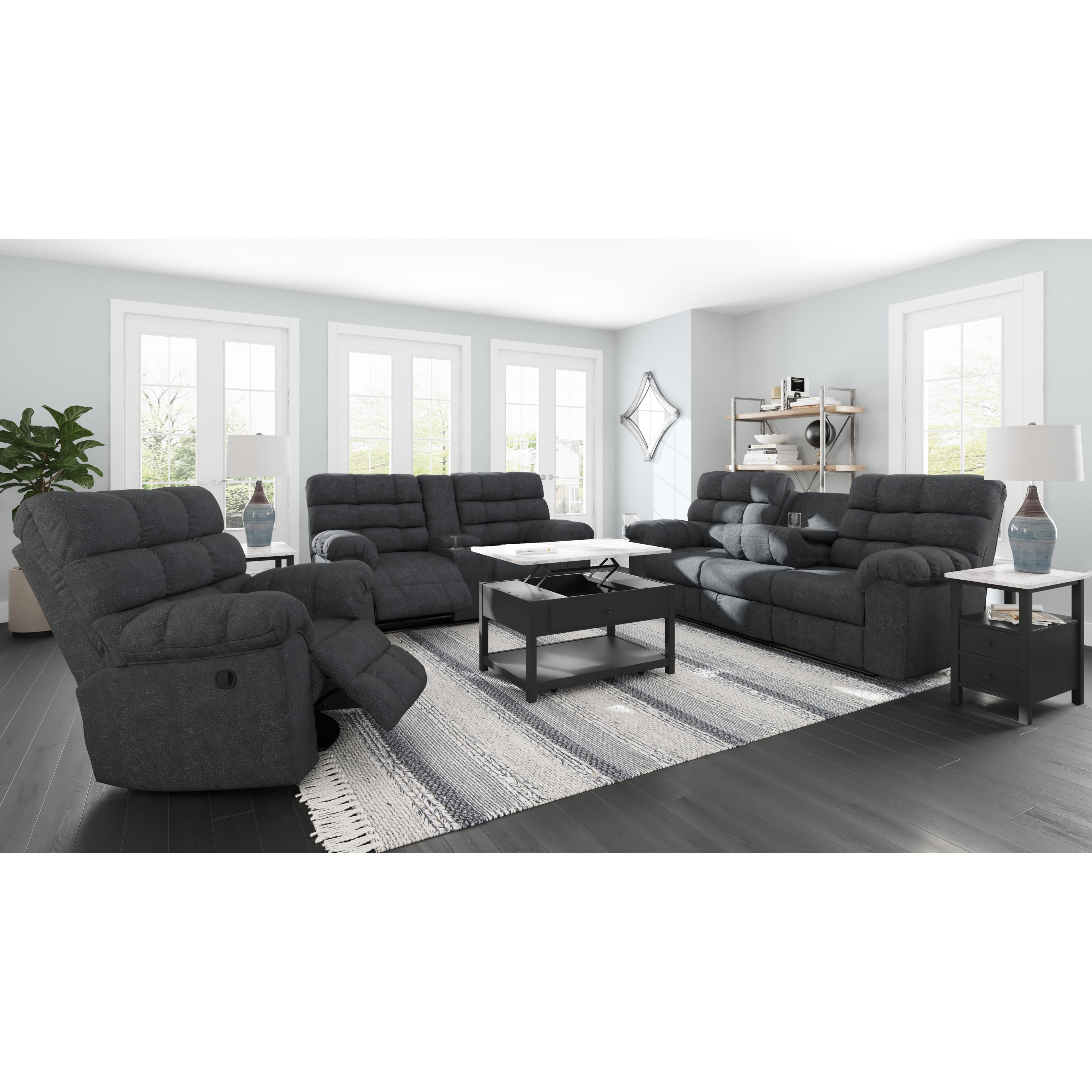 Signature Design by Ashley Wilhurst 5540394 Double Reclining Loveseat with Console IMAGE 13
