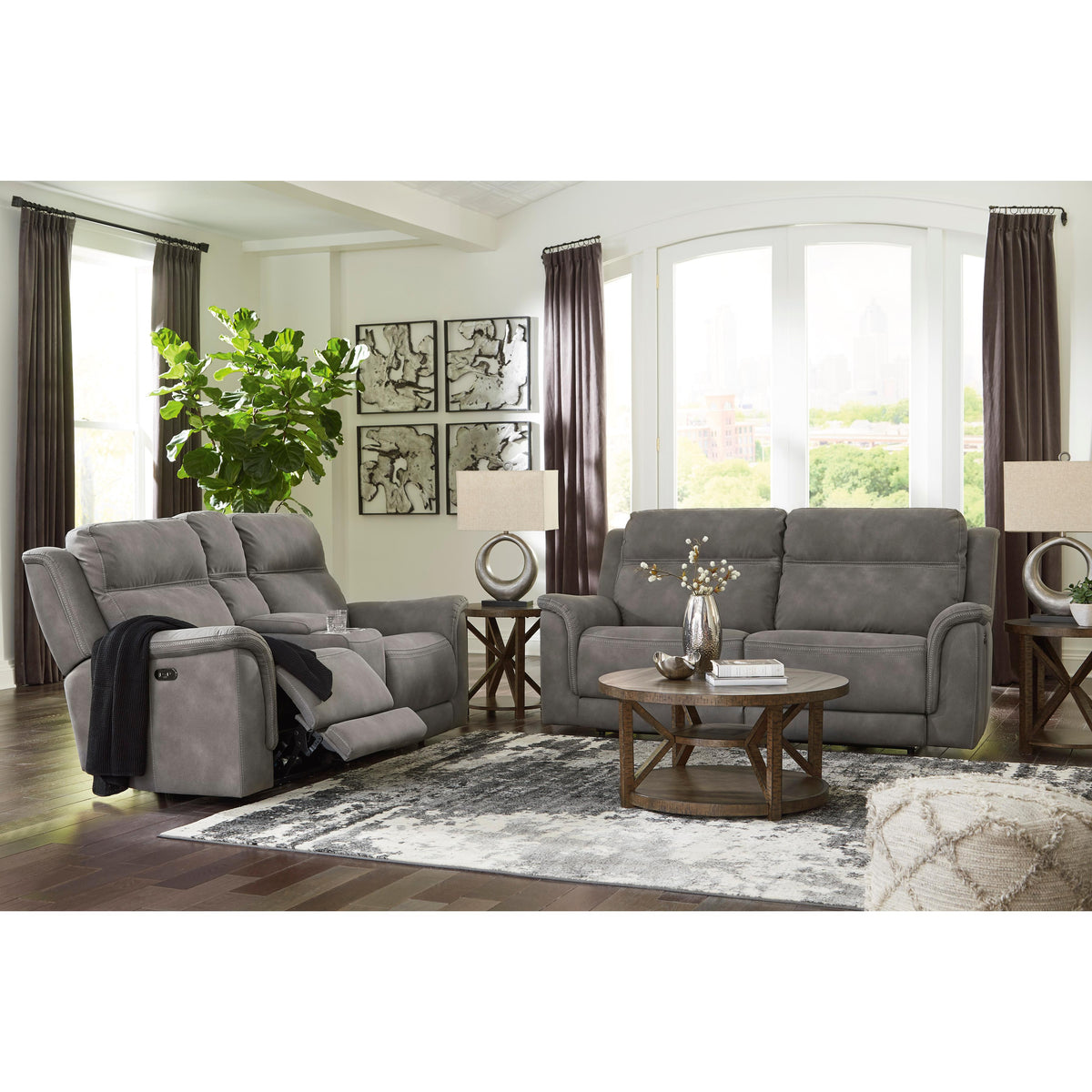 Signature Design by Ashley Next-Gen DuraPella 5930118 Power Reclining Loveseat with Console and Adjustable Headrest IMAGE 12