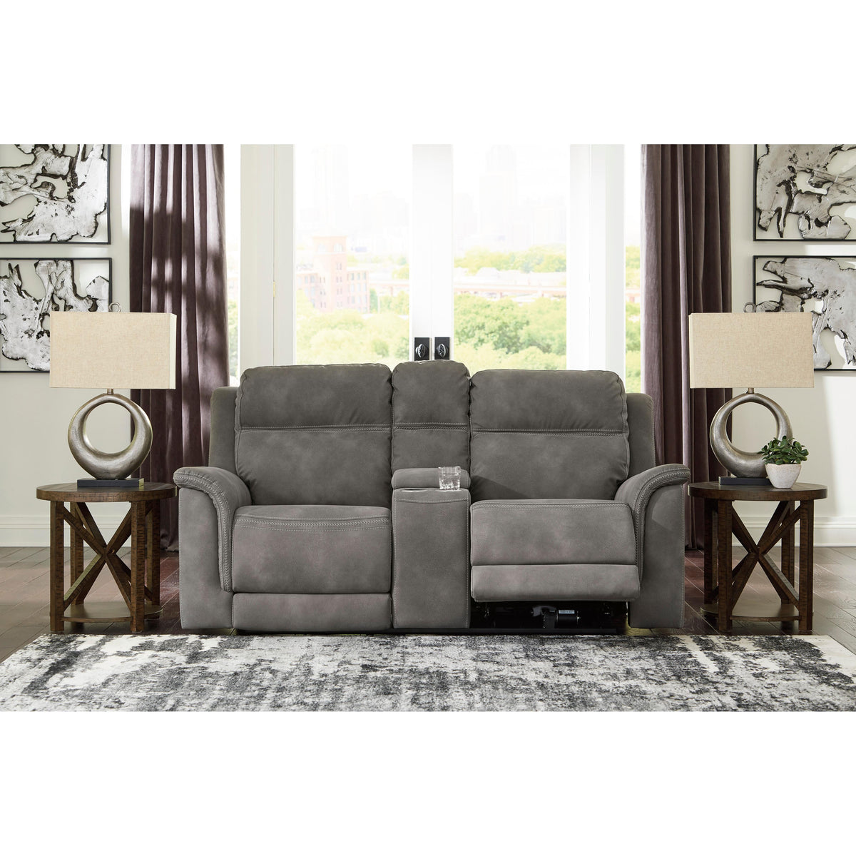 Signature Design by Ashley Next-Gen DuraPella 5930118 Power Reclining Loveseat with Console and Adjustable Headrest IMAGE 6