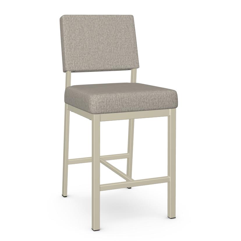 Amisco Mathilde 40340-26/68HT Counter Height Stool - Vanilla/Shiitake IMAGE 1