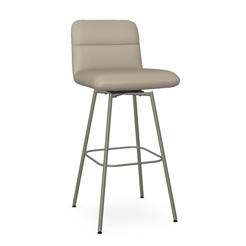 Amisco Niles 41351-30/56KT Pub Height Swivel Stool - Titanium/Mushroom IMAGE 1