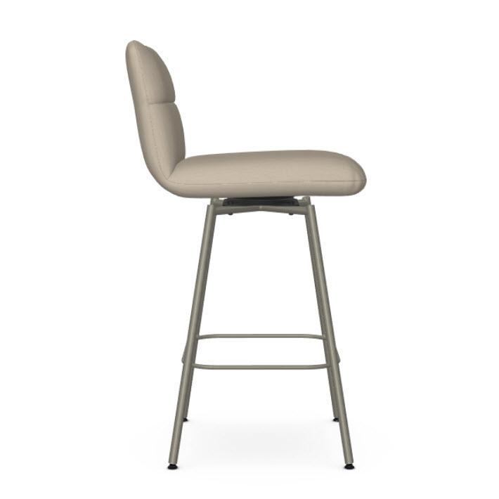 Amisco Niles 41351-26/56KT Counter Height Swivel Stool - Titanium/Mushroom IMAGE 3