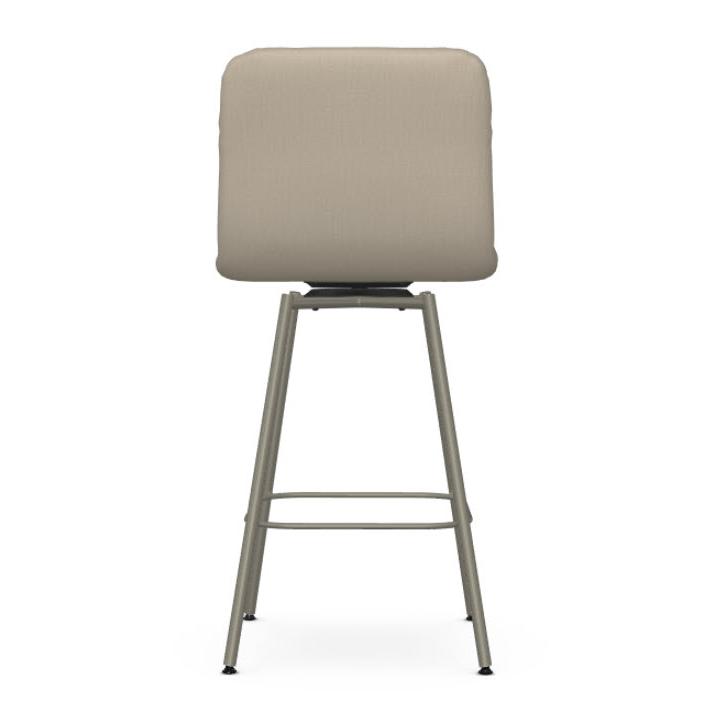 Amisco Niles 41351-26/56KT Counter Height Swivel Stool - Titanium/Mushroom IMAGE 4