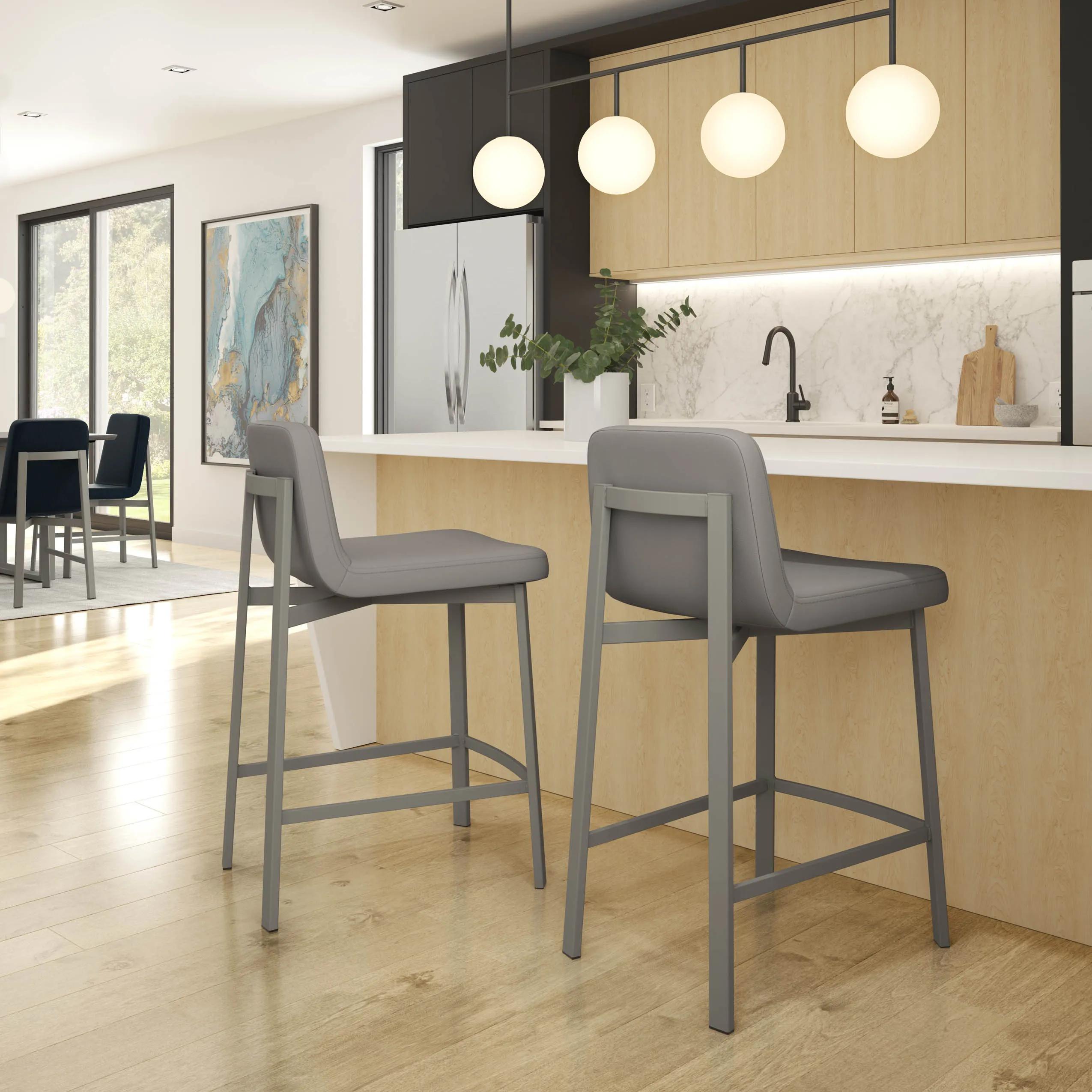 Amisco Waverly 40353-30/56DD Pub Height Stool - Titanium/Stratus IMAGE 5